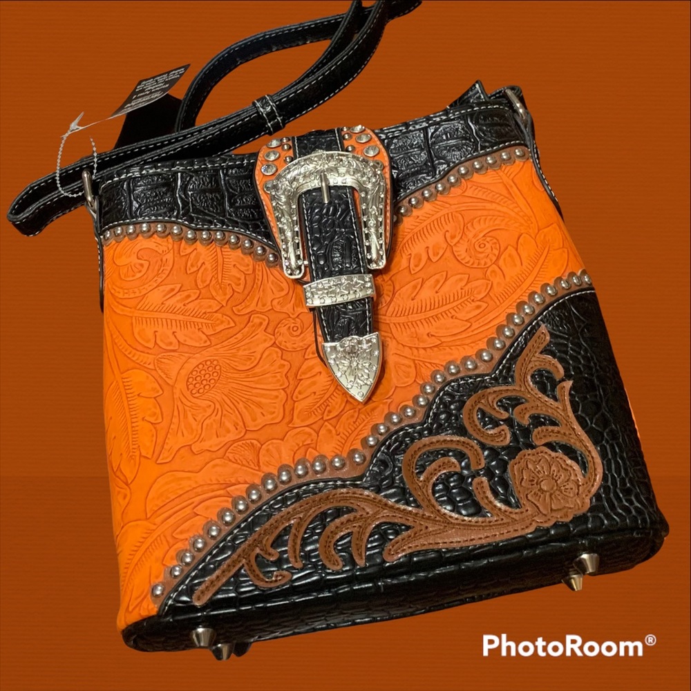 Burnt Orange Western Purse